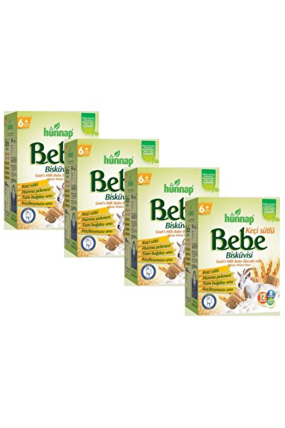 Hünnap Keçi Sütlü Bebe Bisküvisi 400 Gr. x 4 Adet
