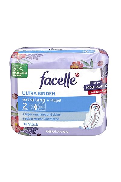Facelle Ultra Extra Long Wing Pad 12 Pieces