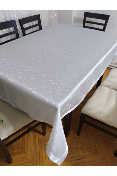 CEYDA Tablecloth Satin Fabric Ecru Color 140x180 Cm
