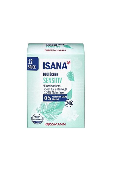 ISANA Sensitive Deodorant Wet Wipes