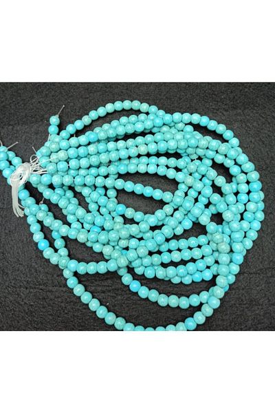 Yüksel Boncuk 8 mm Turquoise String Stone (B Quality)