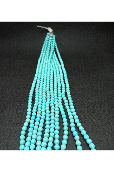 Yüksel Boncuk 8 mm Turquoise String Stone (B Quality)