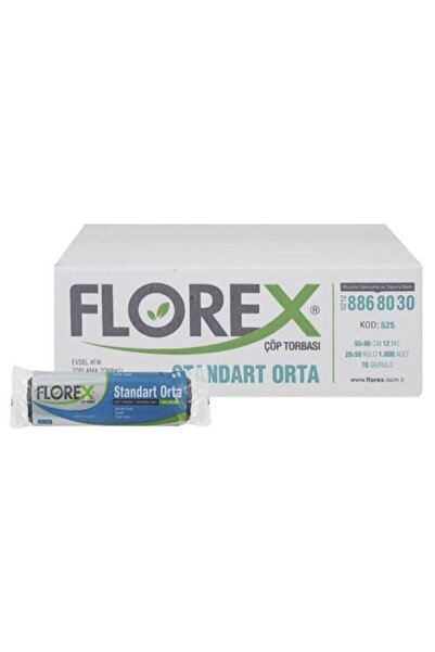 Florex كيس قمامة قياسي متوسط الحجم 10 عبوات 55 × 60 سم