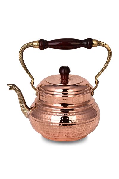 Saint Belisama Red Crane Copper Italian Teapot - Hand Forged, 1961 Model