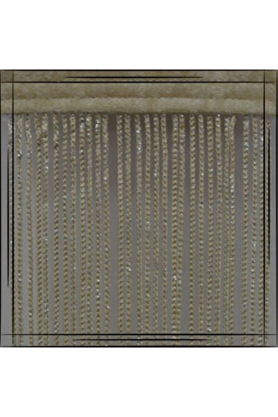 GÜLPINAR PERDE Bej Gümüş Simli Kalın Zincir Ip Perde