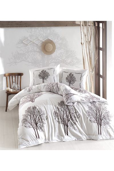 Altınbaşak Set cuvertură dublu Creaforce - Tree Brown