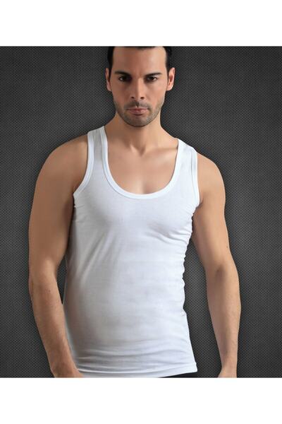 Gümüş İç Giyim قميص داخلي رجالي أبيض بحزام سميك