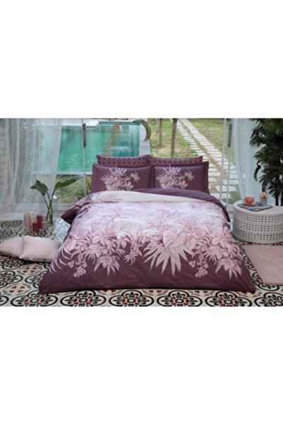 Özdilek Botanical Mürdüm Çift Kişilik Ranforce Nevresim Takımı