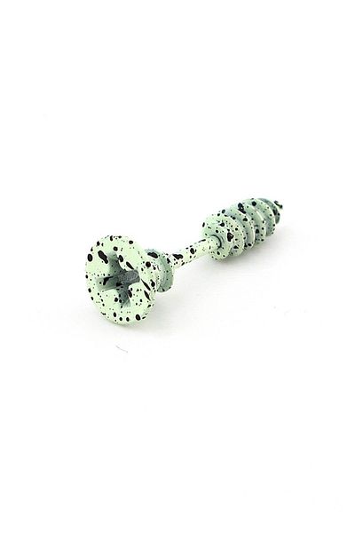 Solfera Screw-Shaped Green Men's Steel Single Earrings with Screw E890