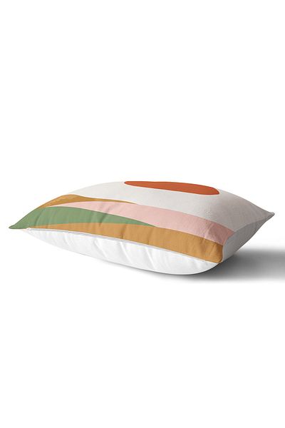 Realhomes Desen Onedraw color pastel - Pernă dreptunghiulară modernă imprimată digital