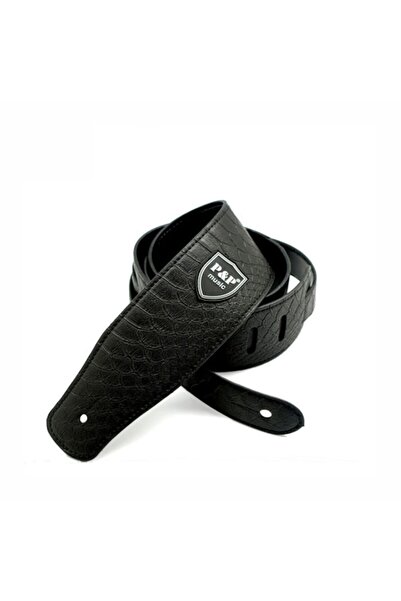 P&P حزام من الجلد للجيتار الصوتي