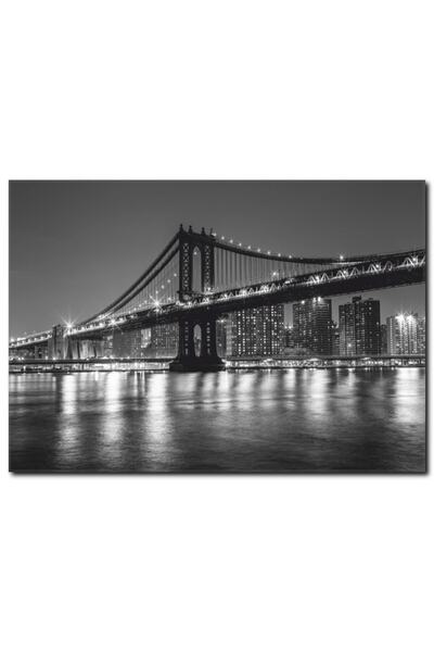 La Vita e Bella Köprü Manzaralı Siyah Beyaz Kanvas Tablo Sb-1012