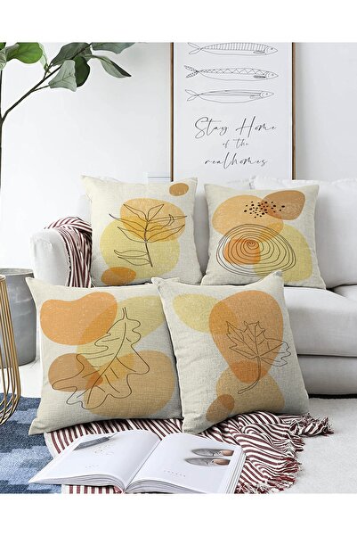 Realhomes Set od 4 dvostrane šarene modernih rašel pletene jastučnice na šare...