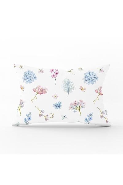 Realhomes غطاء وسادة رمي مستطيل حديث بتصميم زهور من ليفينس