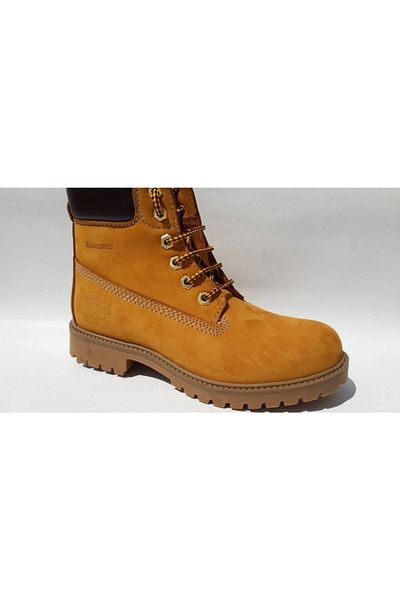 Darkwood 3507 Cizme unisex din piele naturală galbenă și talpă din cauciuc autentic impermeabile impermeabile unisex