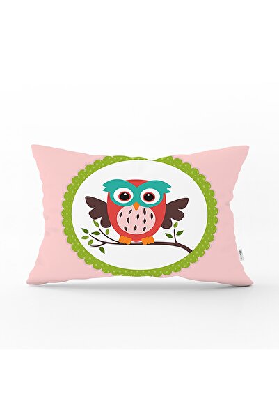 Realhomes Husă de pernă decorativă dreptunghiulară cu model de bufniță, impri...
