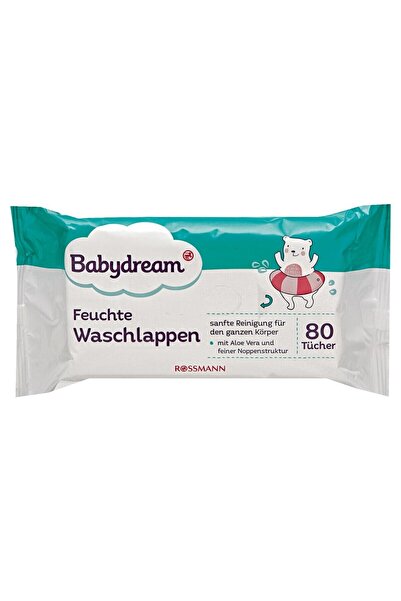 BABYDREAM Bebek Islak Mendil Hassas Cilt, Aloe Veralı 80'li