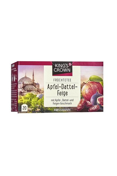 King's Crown شاي الفواكه والتفاح والتمر والتين