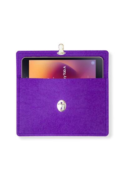 Ankaflex Mor Keçe Tablet Çantası Kılıf Keçe Tablet Taşıyıcı Çanta Tablet Tutu...