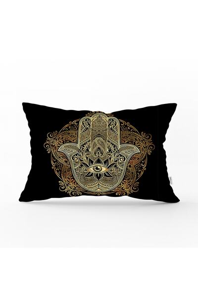 Realhomes Față de pernă dreptunghiulară cu design special cu motivul mâinii l...