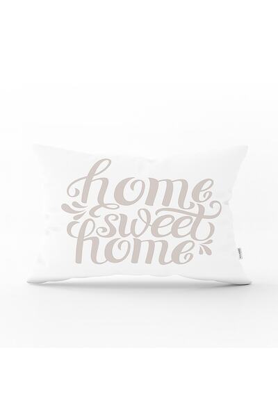 Realhomes Ανοιχτό γκρι Διακοσμητικό Ορθογώνιο Μαξιλαροθήκη Σπίτι Sweet Home