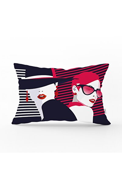 Realhomes Modni ženski popart moderno dizajnirani pravougaoni jastuk sa navlakom