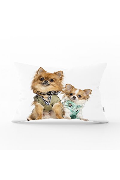 Realhomes Cute Dogs, imprimat digital, husă de pernă dreptunghiulară modernă