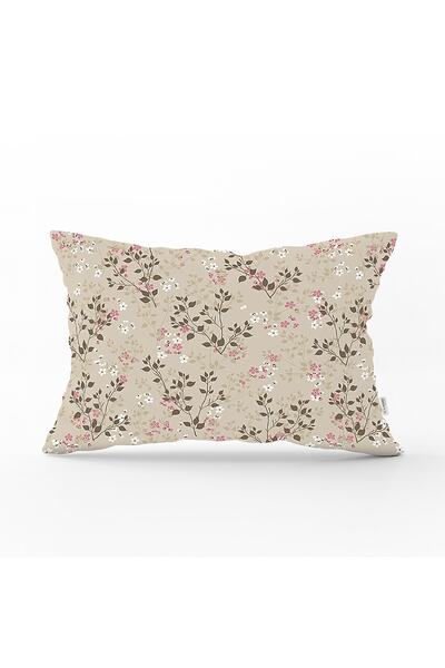 Realhomes Pastel Zemin Üzerinde Çiçek Desenli Dijital Baskılı Modern Dikdörtg...