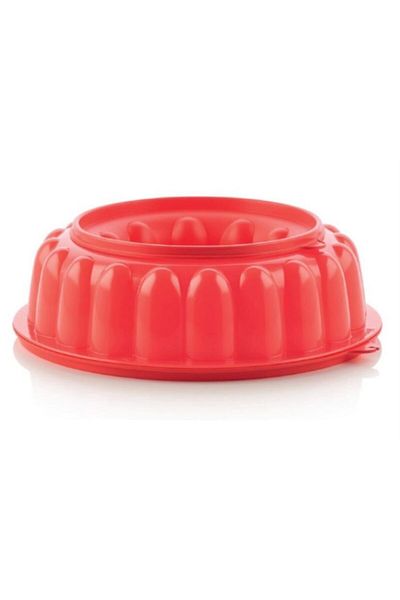 Tupperware حاوية تخزين على شكل تاج الأميرة باللون الأحمر