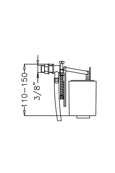 JAPAR Şok Flatör 3/8 Rezervuar Iç Takım Flatörü