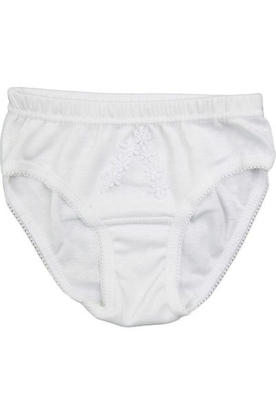 BERRAK İÇ GİYİM Girl's White Daisy Panties 6 Pieces