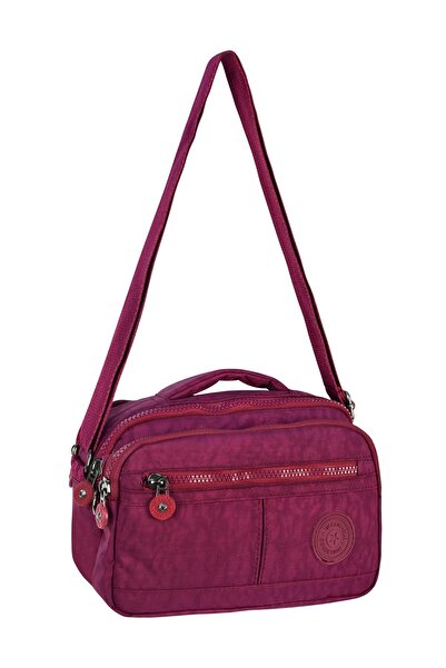 URBAN POLO Жіноча бордова водонепроникна сумка через плече з кривавої тканини...