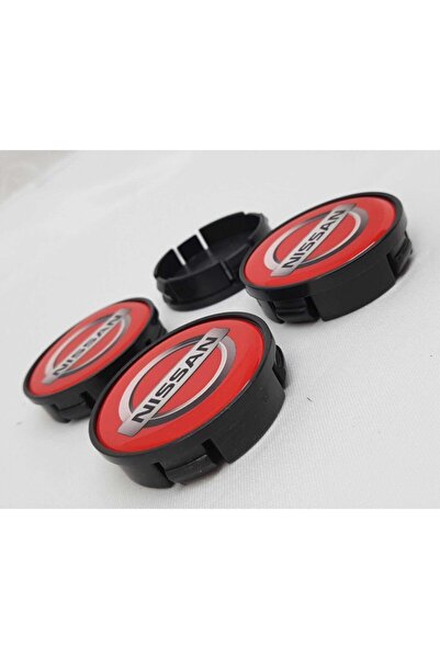 DURU DORUK Jant Göbeği Nissan 65/60(60MM YUVA) 4lü Set Plasto Damla Kırmızı