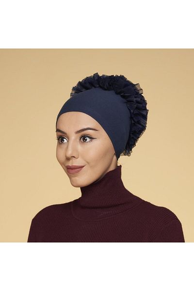 SİNEM EŞARP Women's Navy Blue Bonnet