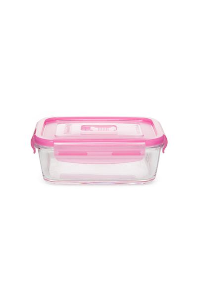 Luminarc Pink Pure Box Tempered Rectangular Storage Container 820 ml