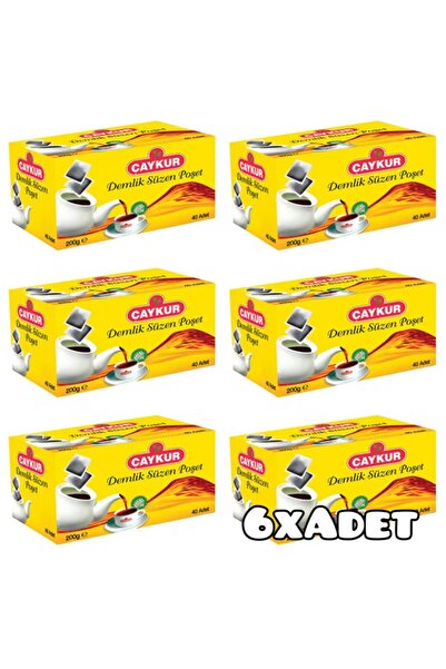 Çaykur Rize Demlik Süzen Poşet 200 gr 40'lı 6'lı Avantajlı Paket