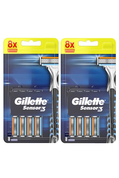 Gillette Lame de ras de schimb Sensor3 8 bucăți (977) X 2 bucăți