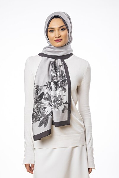 19V69 ITALIA Dark Gray Modal Shawl Modal Series 75x200 Cm With Scarf Hanger And Gift Set