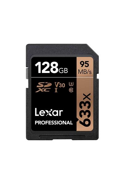 Lexar 128 جيجابايت احترافي 633x Sdhc Uhs-ı 95 ميجابايت/ثانية قراءة 45 ميجابايت/ثانية كتابة بطاقة ذاكرة C10 V30 U3