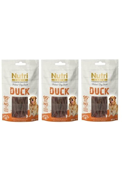 Genel Markalar Nutri Canın Duck 3 Adet %95 Ördek Etli Köpek Ödülü 80 Gr