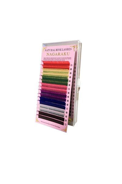 NAGARAKU Renkli Ipek Kirpik 0.07 Kalınlık C Kıvrım 11 Mm Uzunluk
