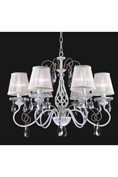 Lamba Ilker 6'lı Şapkalı Cam Tabaklı Avize