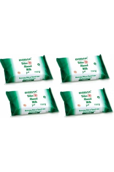Bebak Bitter Almond Milk Makeup Removal Wipes 4 Pieces of 20