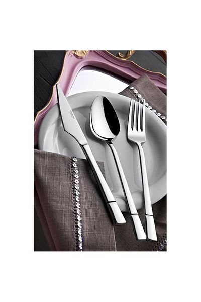 Yetkin Alya 12 Pieces of Food Spoons - Plain