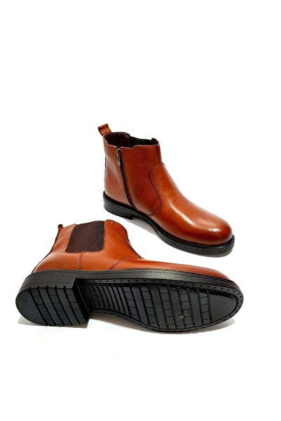 M.P. Erkek Kahverengi Hakiki Deri Ortopedic Bot 4096