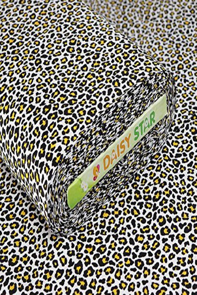 daisy star Siyah Eninde Nevresimlik Poplin Kumaş Leopar Desen 170 cm