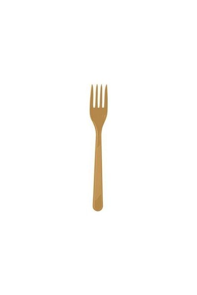 Parti Feneri Gold/gold Plastic Fork 25 Pieces