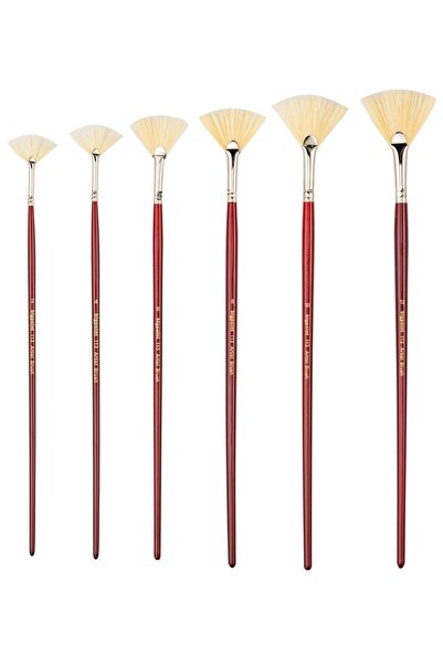 Bigpoint Seria 113 Set de 6 perii cu peri naturali nr. 2-4-6-8-10-12