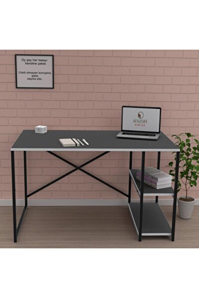 Kenzlife ofis masası natsuki 075*130*80 grisyh bilgisayar çalışma büro