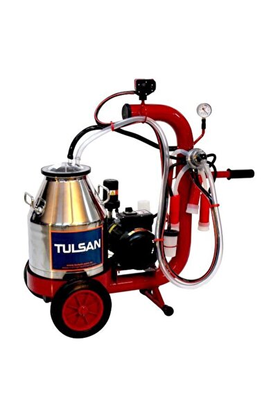 TULSAN Mini Tek Sağım Yağlı Pompa Alaminyum Güğüm 30 L Süt Sağım Makinası